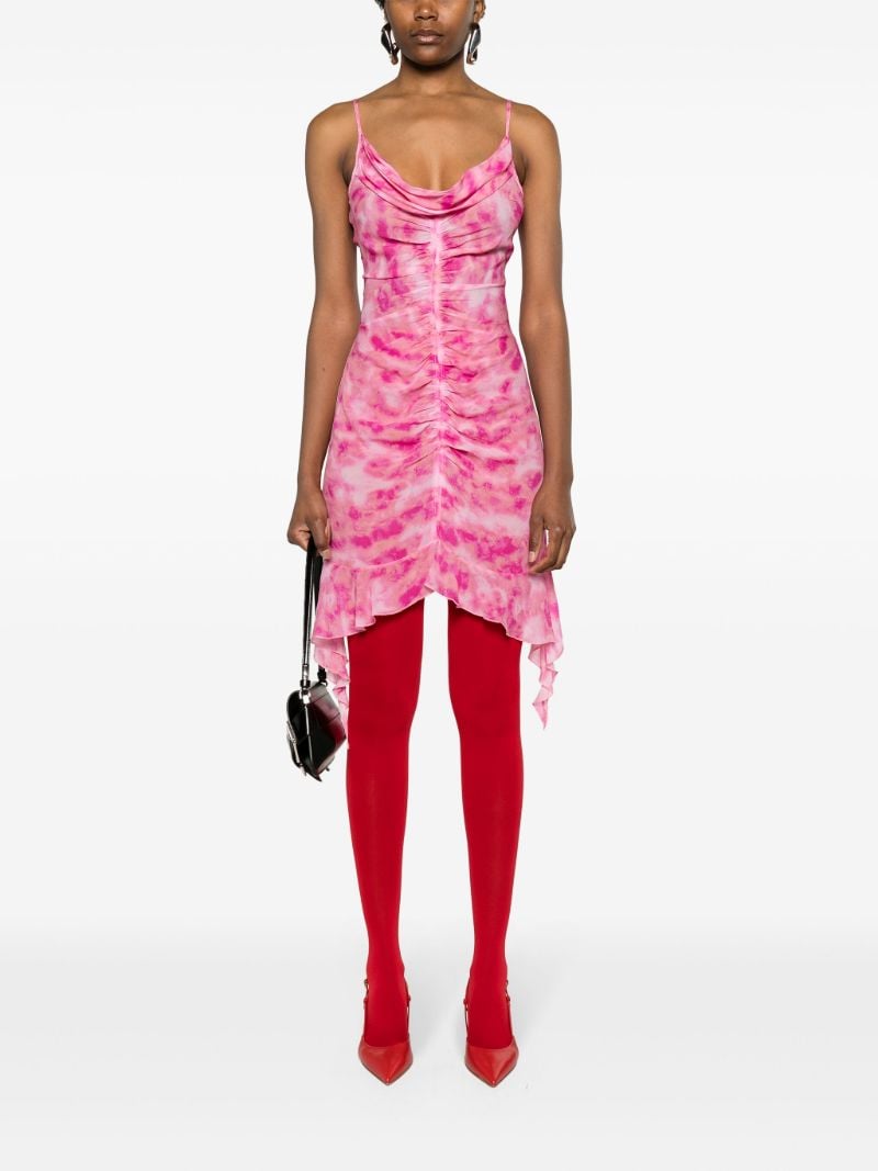 Pink Camouflage-print Mini Dress