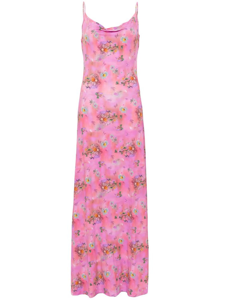 Pink Ita Floral-print Maxi Dress