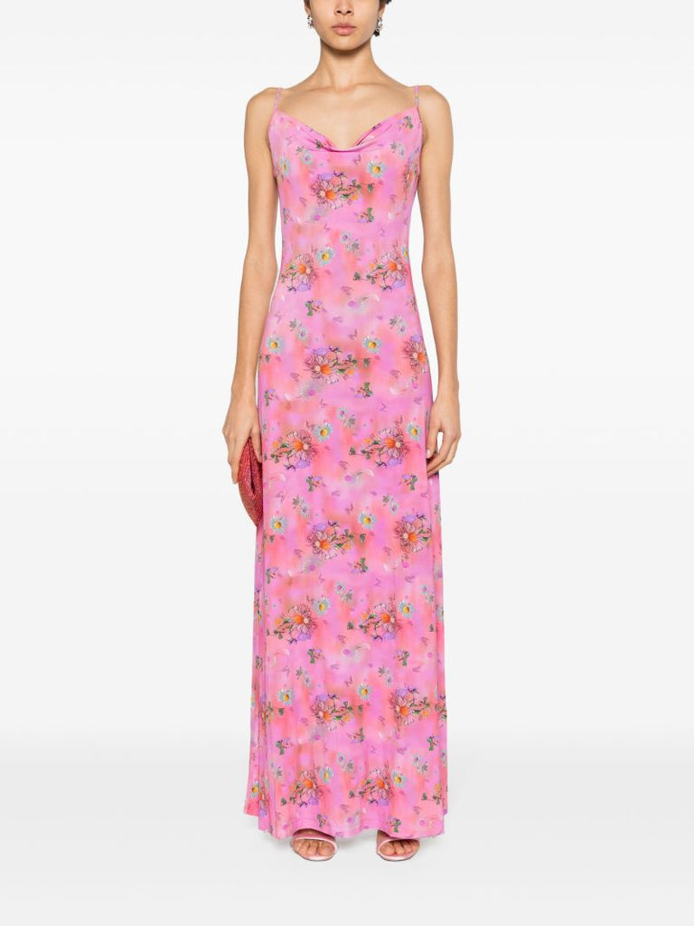 Pink Ita Floral-print Maxi Dress