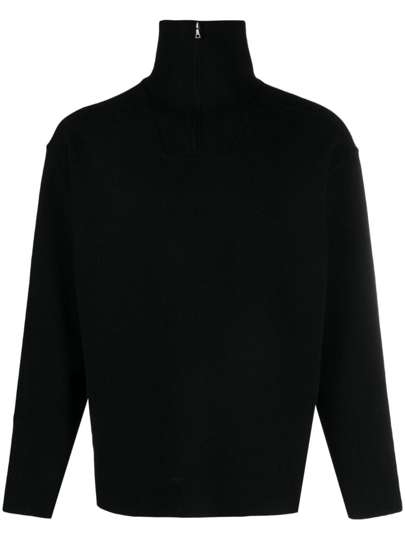 Black Heavy Milano Wool Sweater