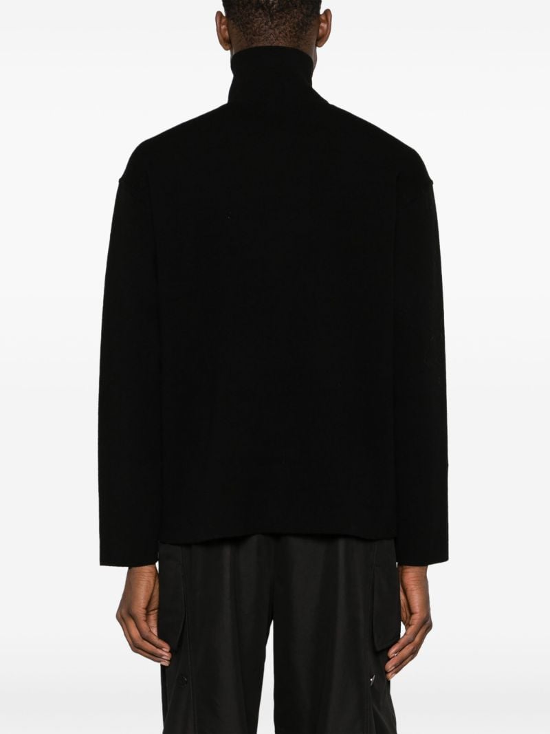 Black Heavy Milano Wool Sweater