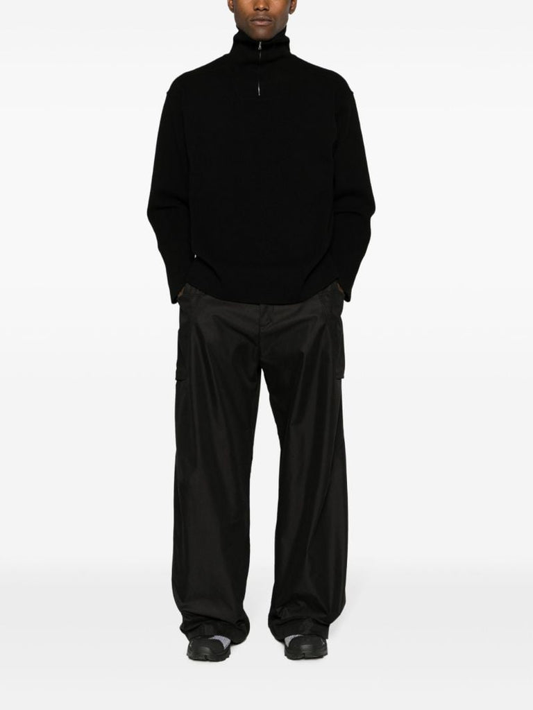 Black Heavy Milano Wool Sweater