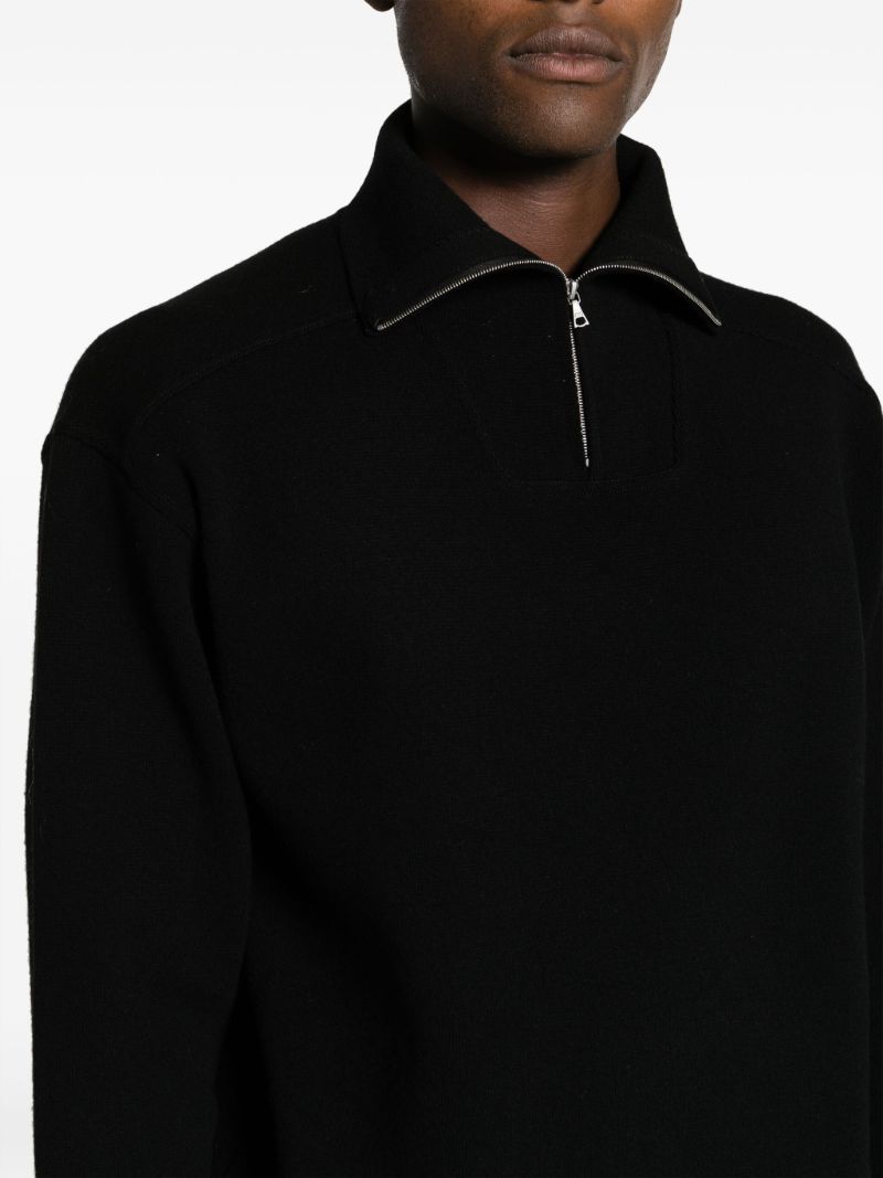 Black Heavy Milano Wool Sweater