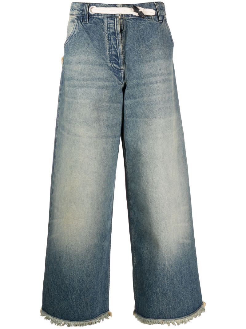 X Palm Angels Blue Raw-edge Jeans