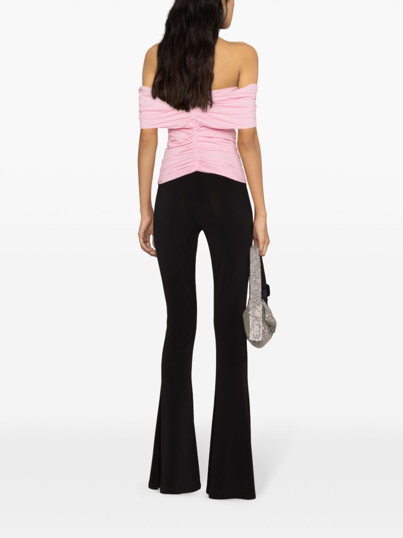 Pink Ruched Cut-out Top