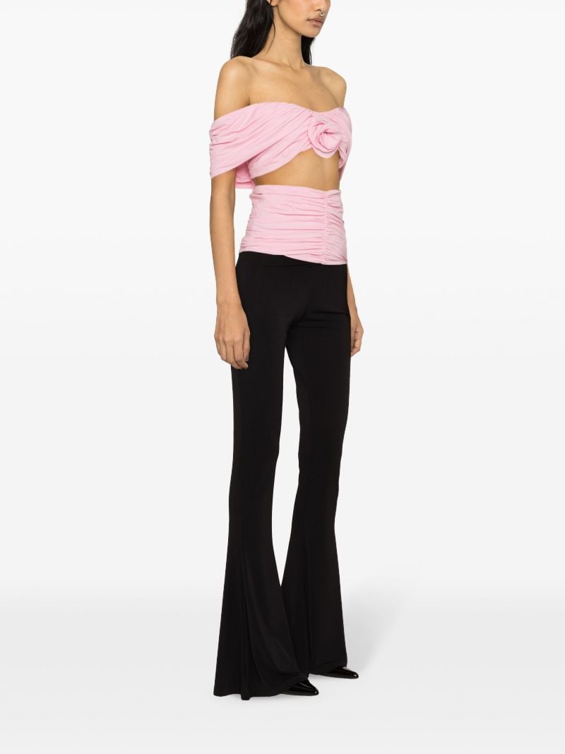 Pink Ruched Cut-out Top