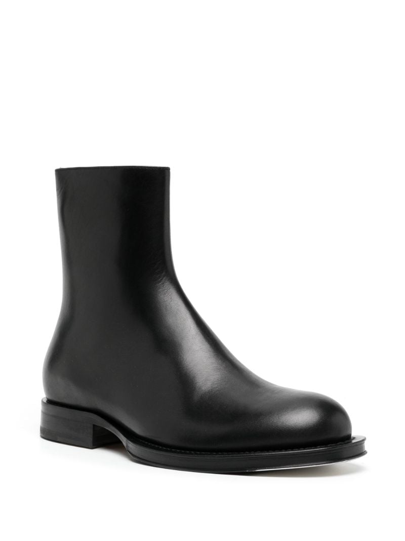 Black Medley Leather Ankle Boots