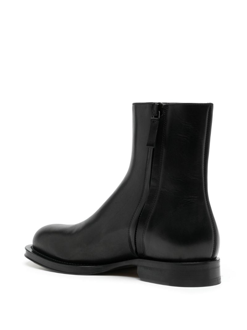 Black Medley Leather Ankle Boots
