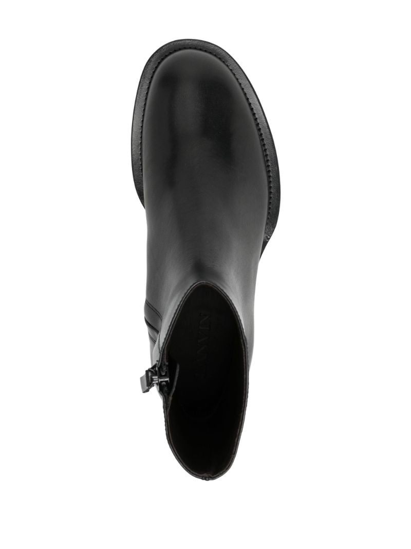 Black Medley Leather Ankle Boots