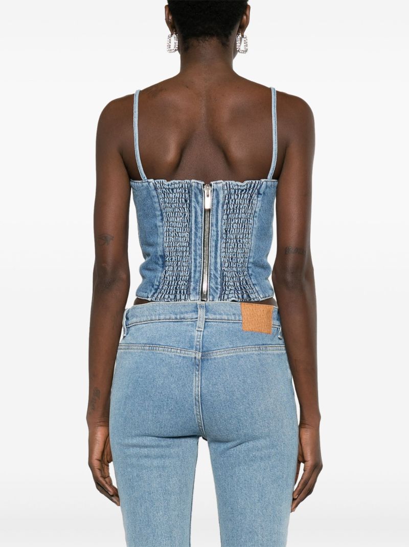 Blue Bustier Denim Top