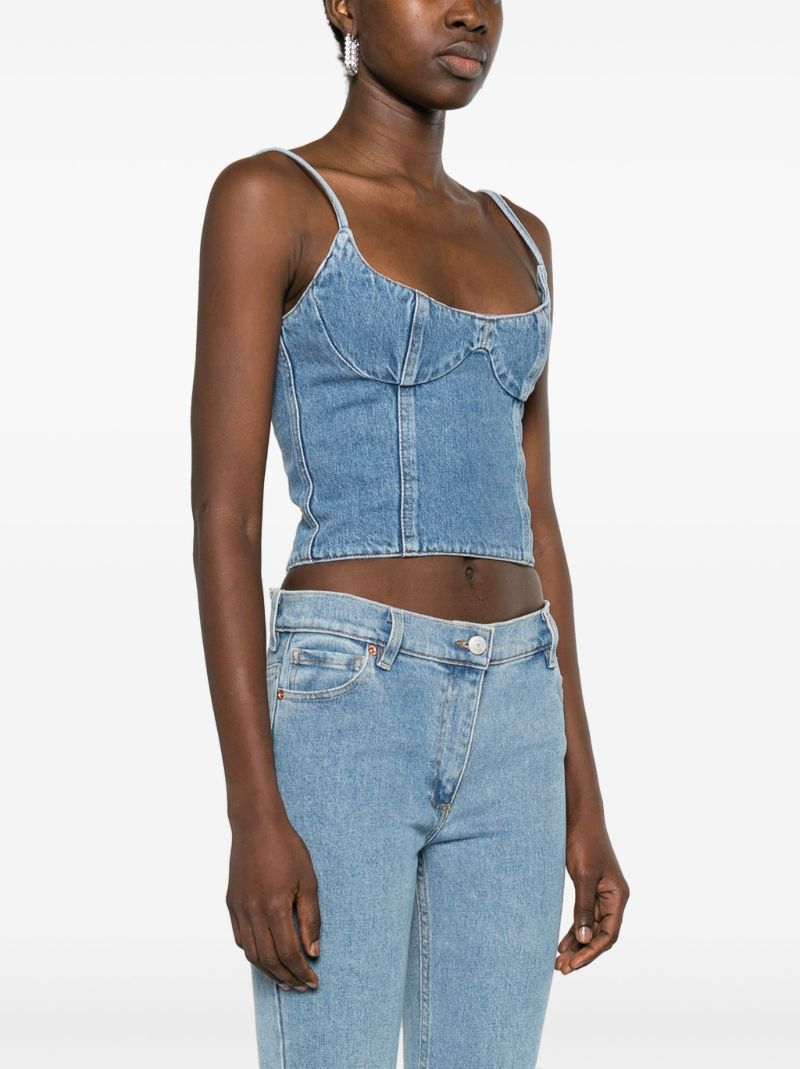 Blue Bustier Denim Top