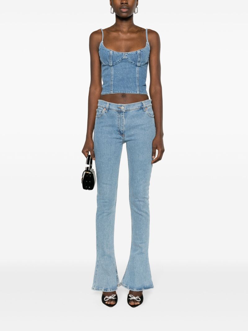 Blue Bustier Denim Top