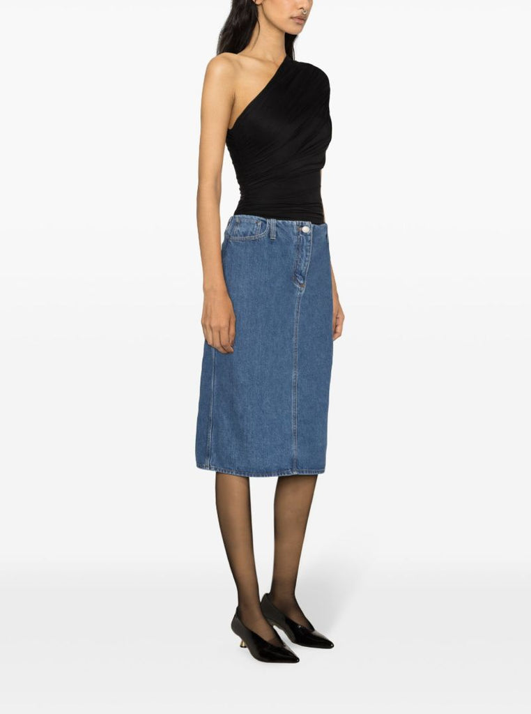 Blue Denim Pencil Skirt