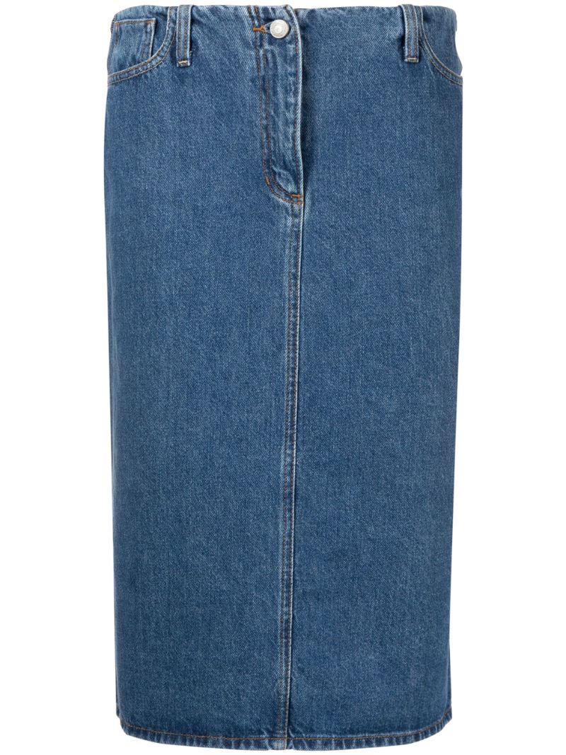 Blue Denim Pencil Skirt