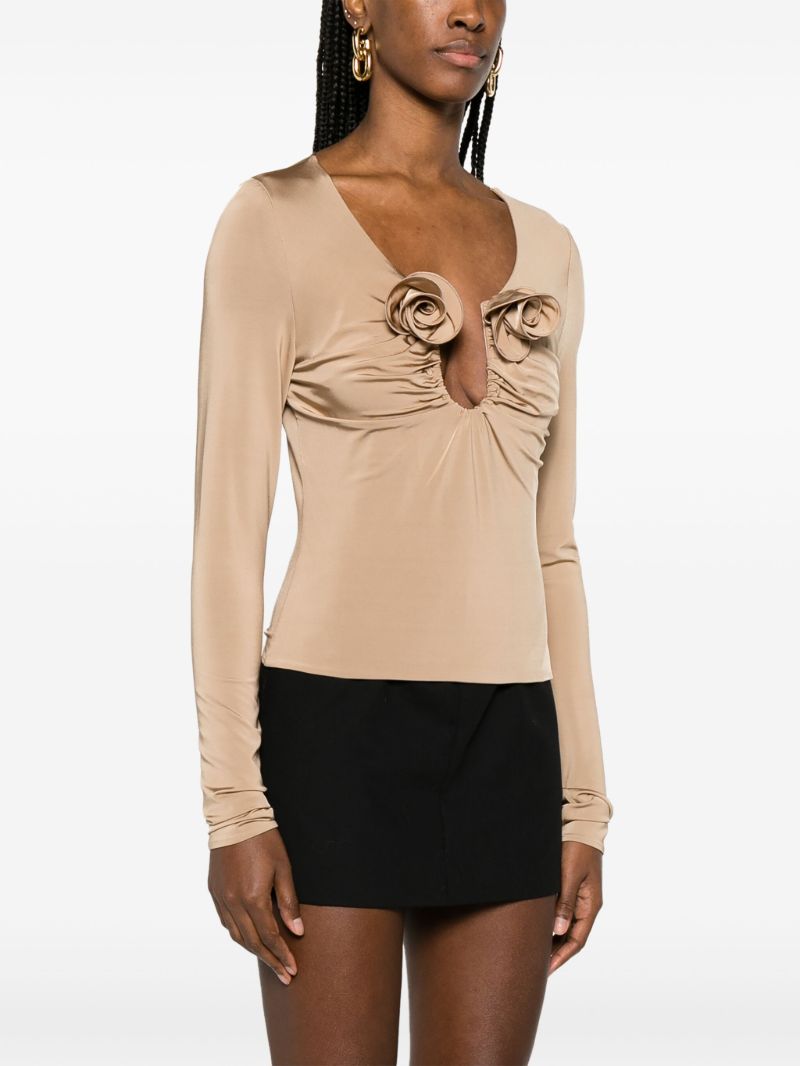Neutral Floral-appliquÃ_x0083_Â© Top