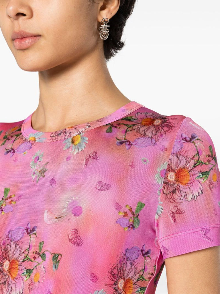 Pink the Skimpy Floral-print T-shirt