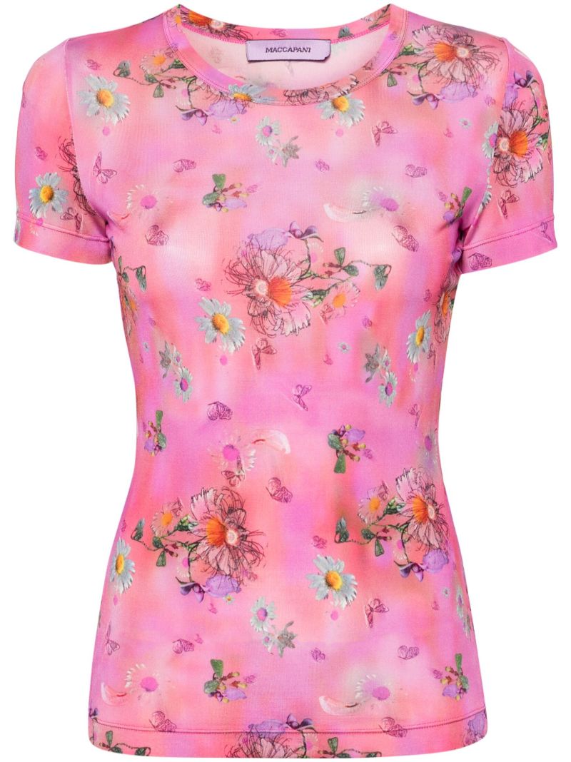 Pink the Skimpy Floral-print T-shirt