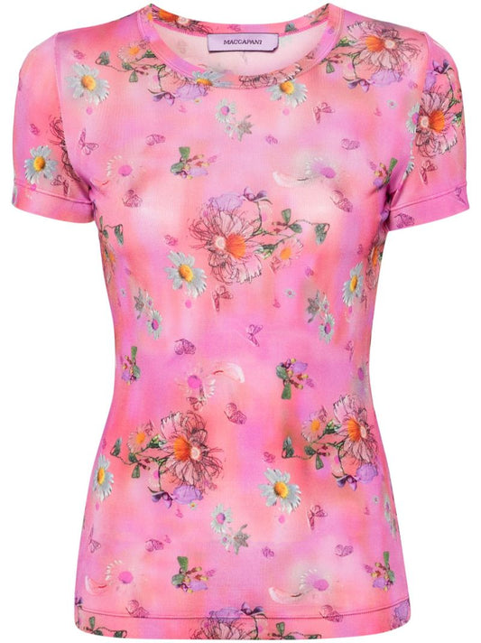 Pink the Skimpy Floral-print T-shirt