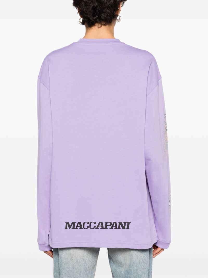 Purple Moto Floral-print T-shirt