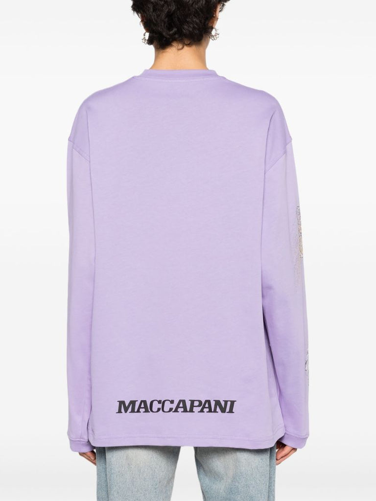 Purple Moto Floral-print T-shirt