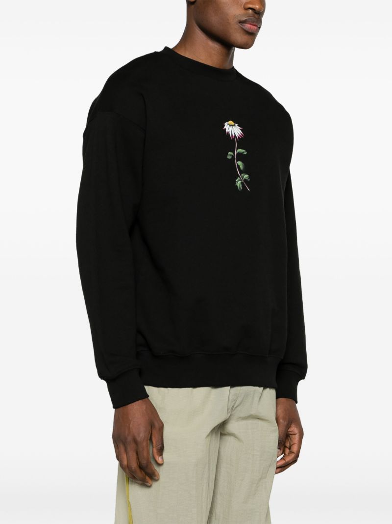 Black Macca Floral-print Sweatshirt