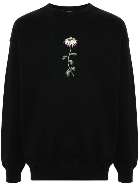 Black Macca Floral-print Sweatshirt