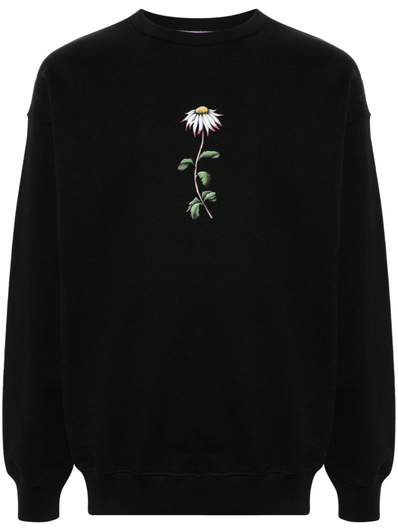 Black Macca Floral-print Sweatshirt