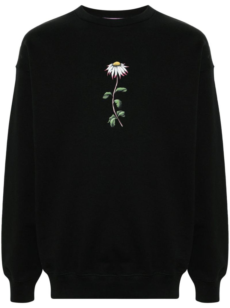 Black Macca Floral-print Sweatshirt