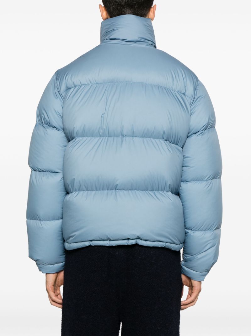 Blue Super Light Nylon Ripstop Puffer Jacket