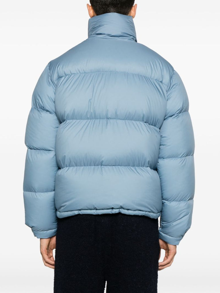 Blue Super Light Nylon Ripstop Puffer Jacket