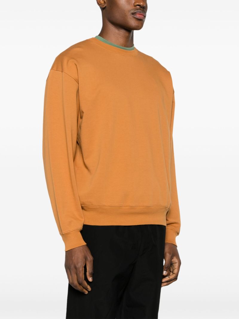 Orange Long Sleeve Cotton Sweatshirt