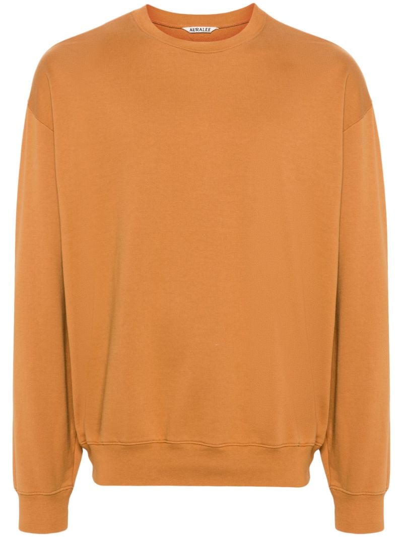 Orange Long Sleeve Cotton Sweatshirt