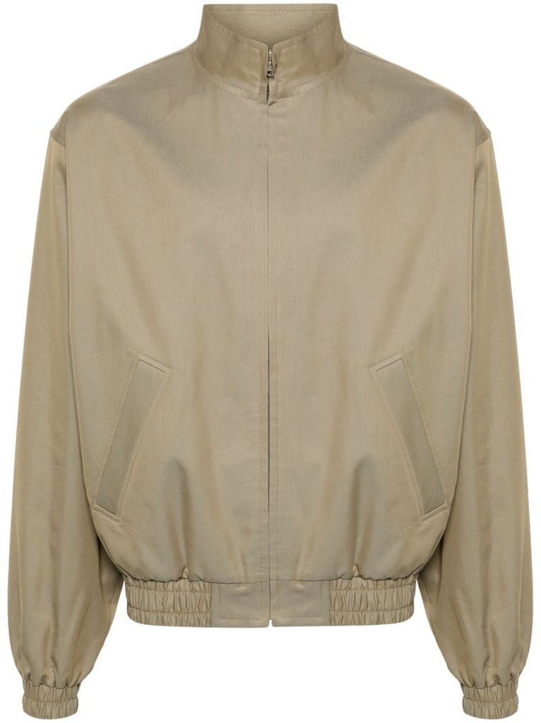 Grey Washed Chambray Bomber Jacket
