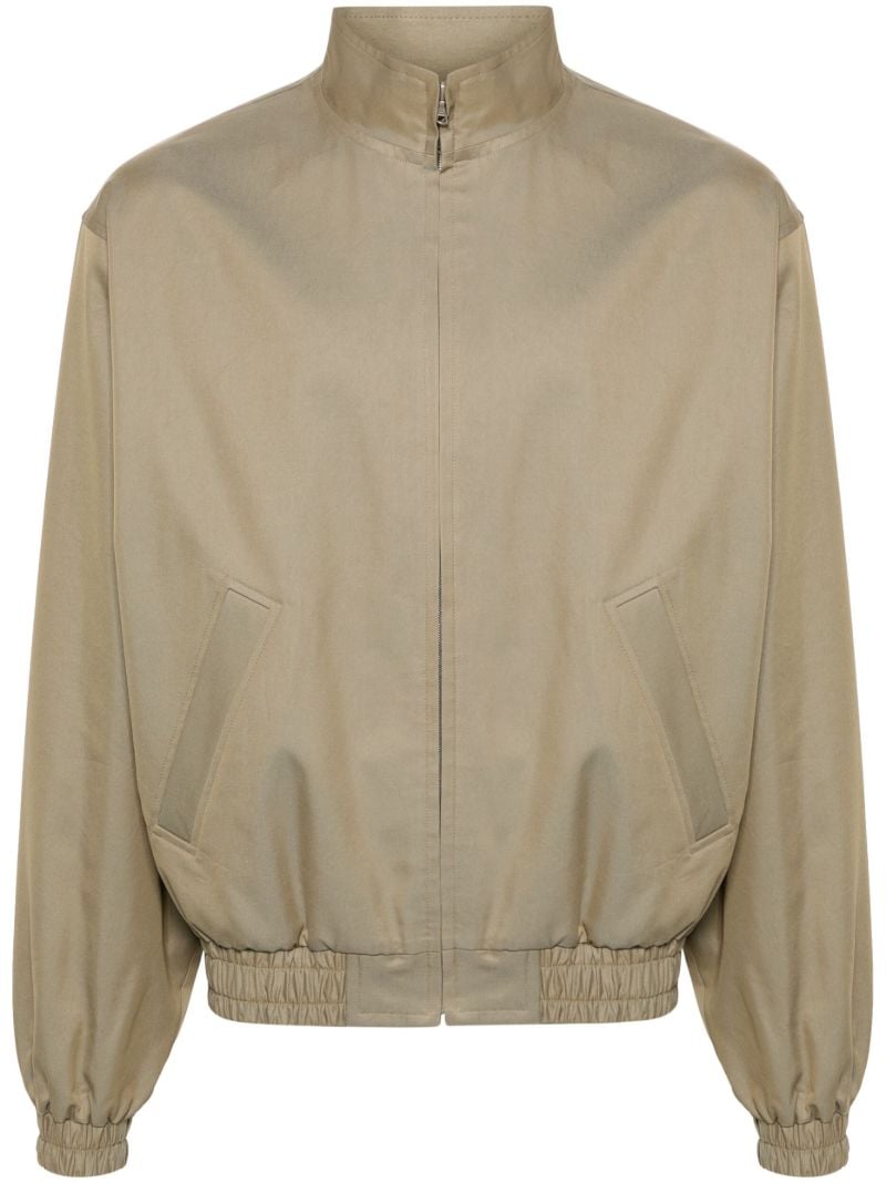 Grey Washed Chambray Bomber Jacket