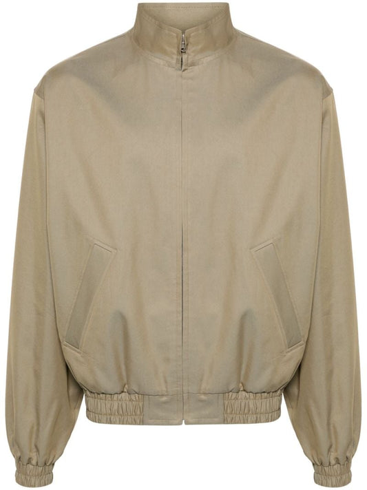 Grey Washed Chambray Bomber Jacket