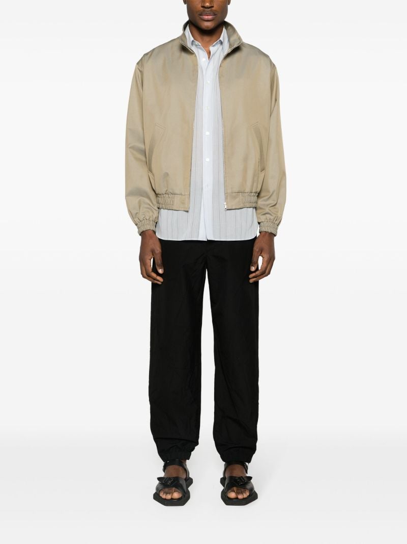 Grey Washed Chambray Bomber Jacket