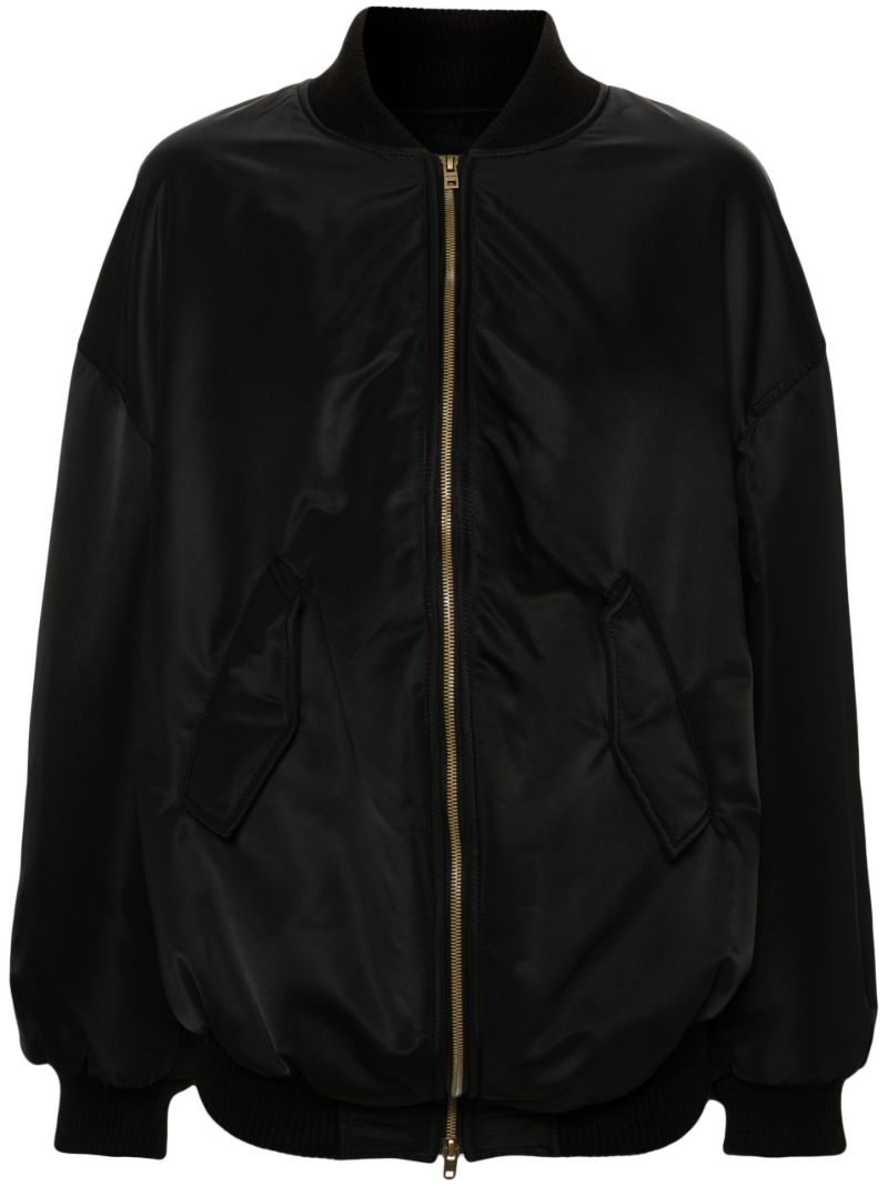 Black Padded Bomber Jacket