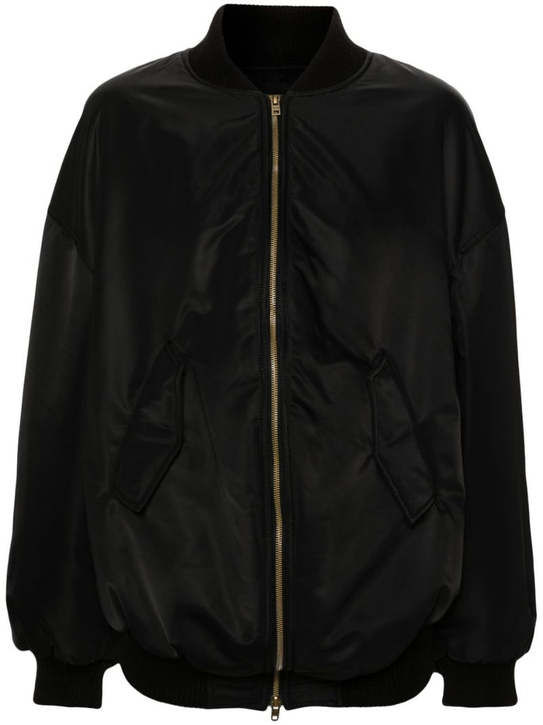 Black Padded Bomber Jacket