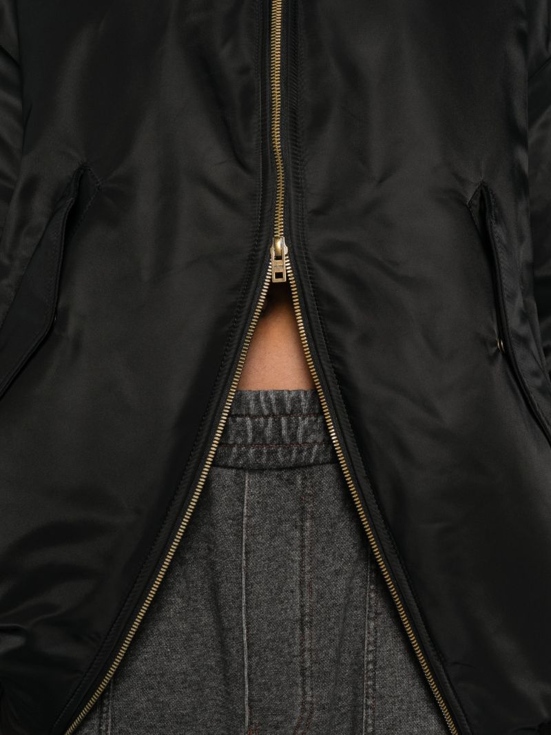 Black Padded Bomber Jacket