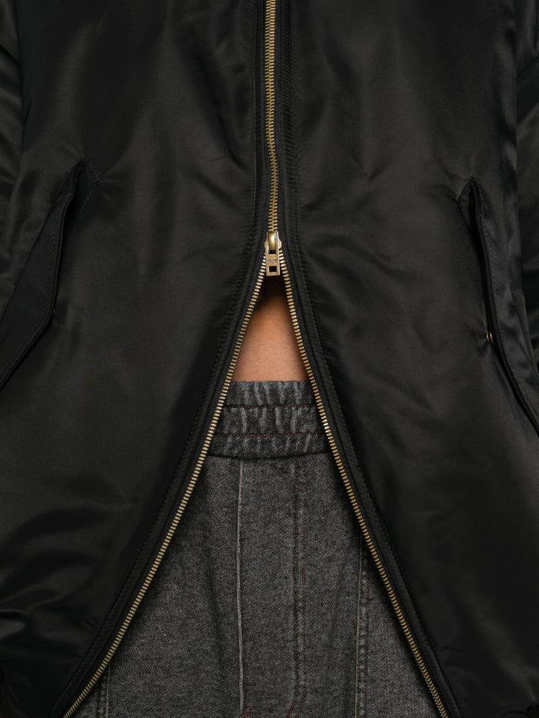 Black Padded Bomber Jacket