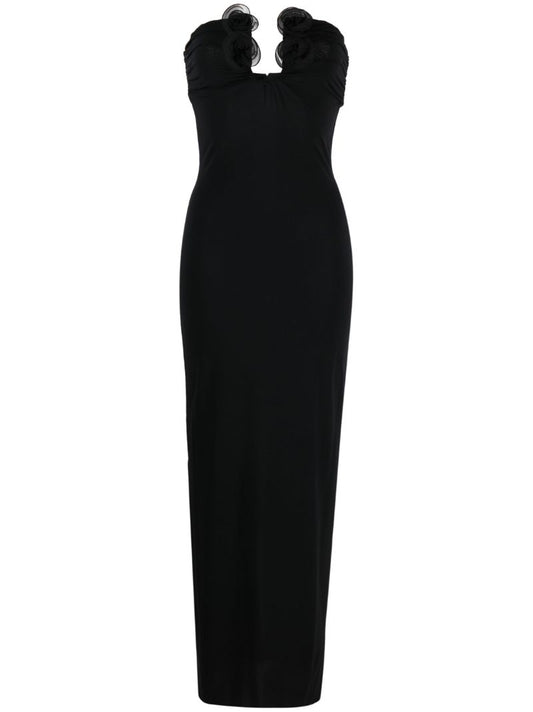 Black Rose-appliquÃ_x0083_Â© Maxi Dress