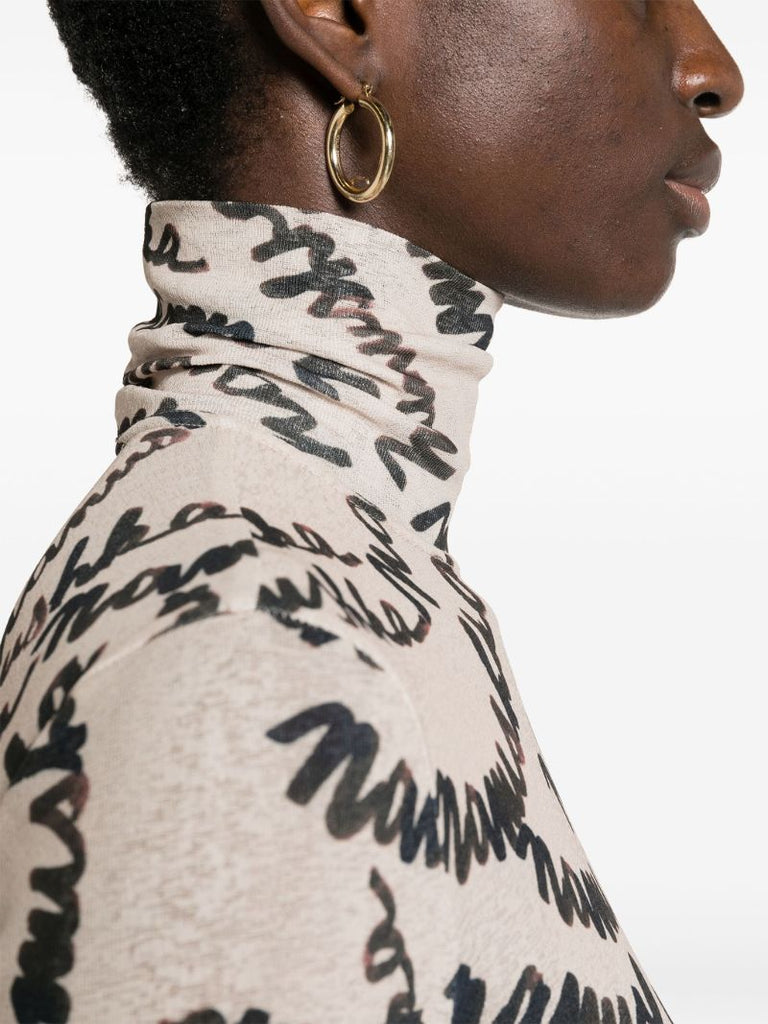 Neutral Harri Logo-print Top