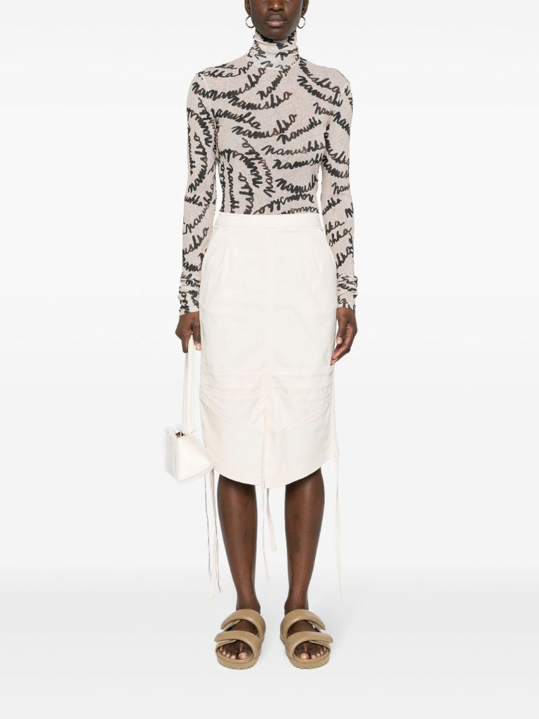 Neutral Harri Logo-print Top