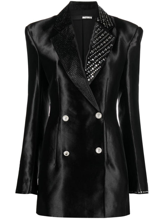 Black Double-breasted Blazer Dress