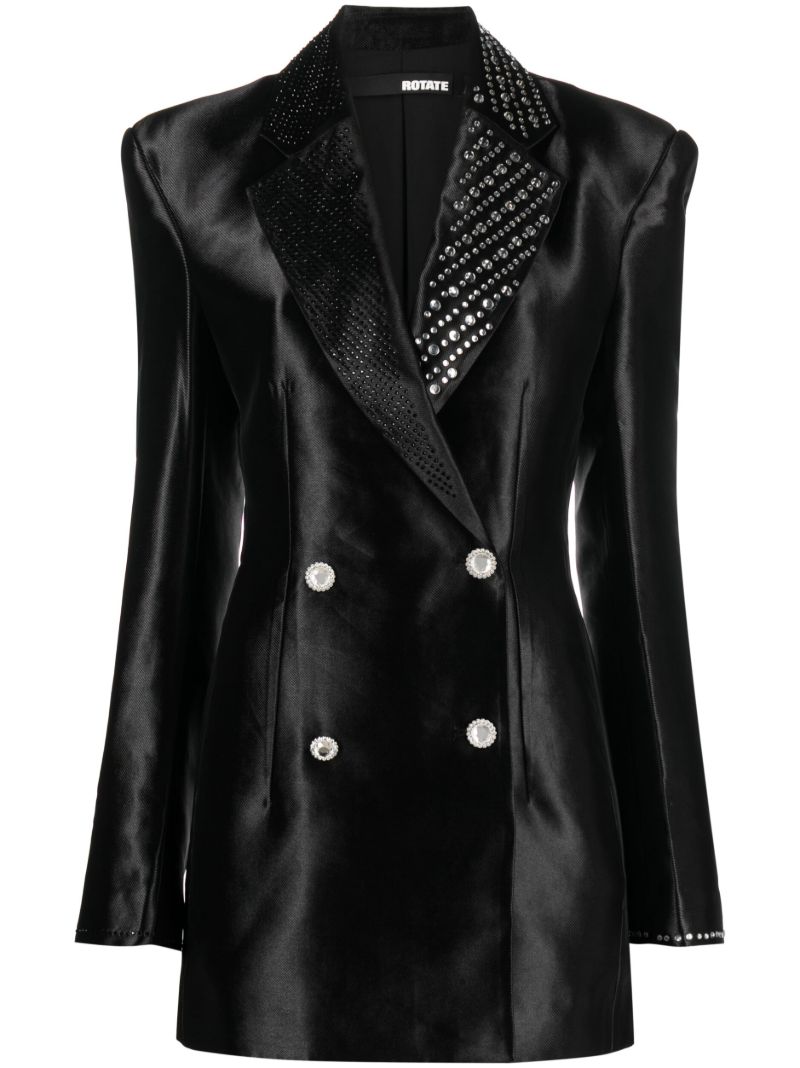 Black Double-breasted Blazer Dress