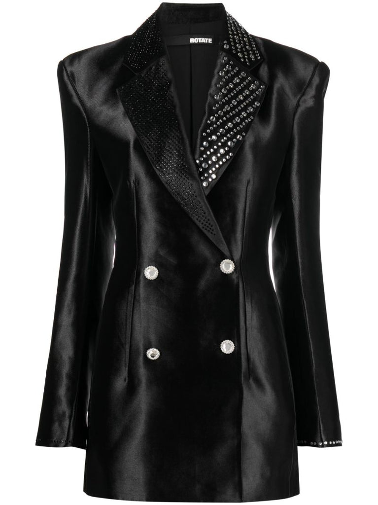 Black Double-breasted Blazer Dress