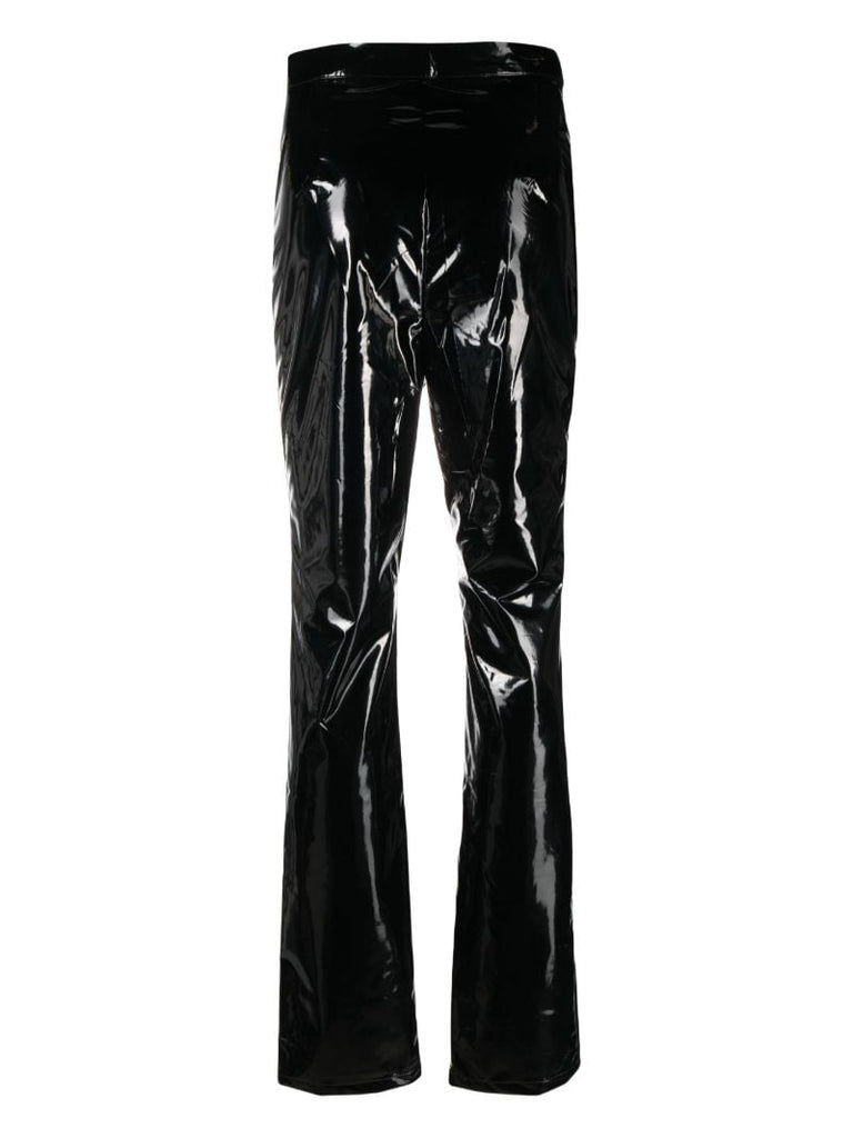Black Patent Slim-leg Trousers
