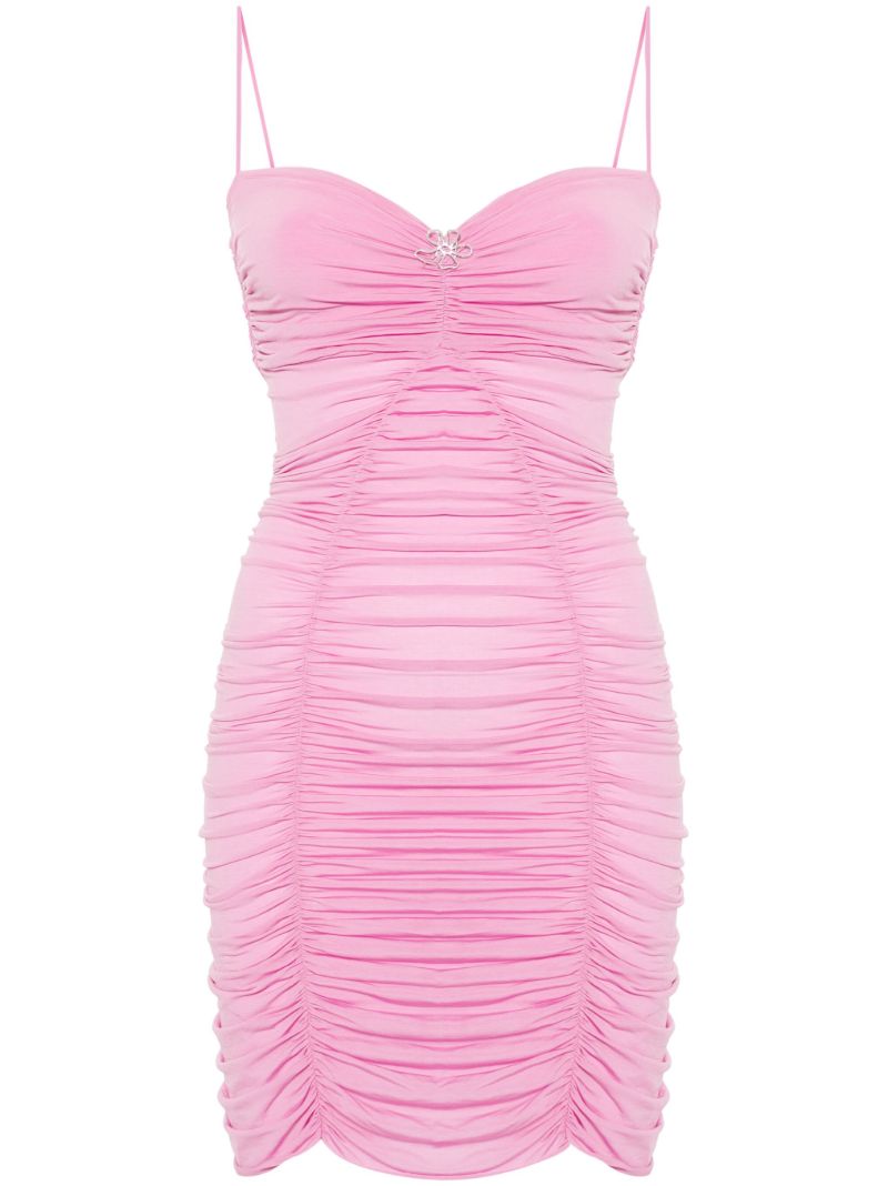 Pink Elena Ruched Mini Dress