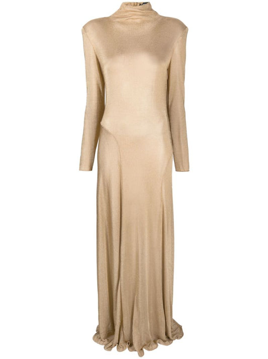 Gold High-neck Gown