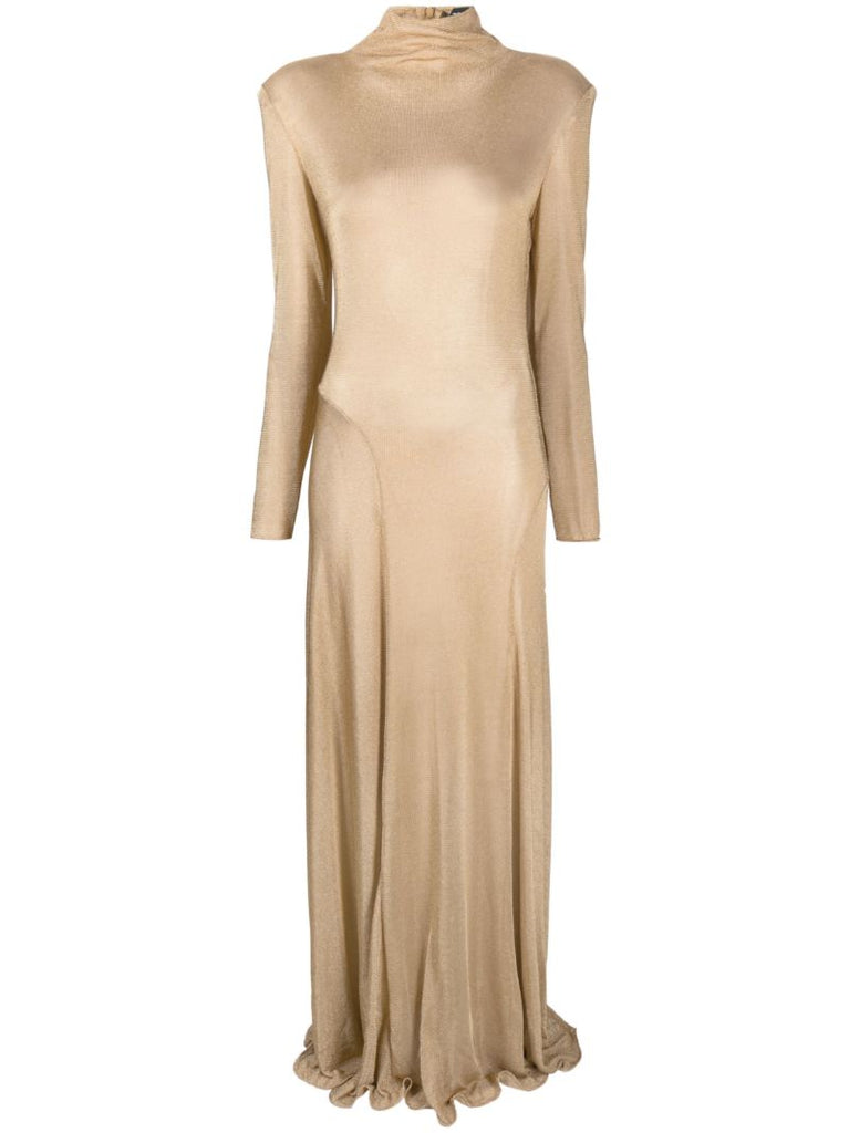 Gold High-neck Gown